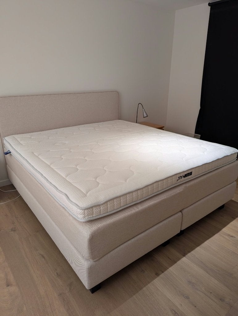 boxspring 180x200, Ophalen, Beige, 180 cm, 200 cm