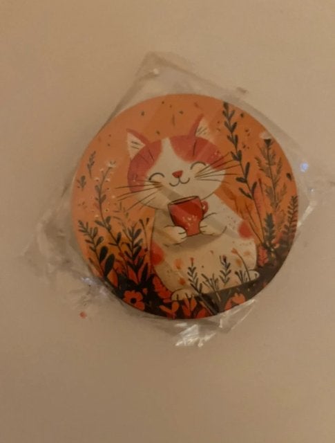 Lot de 6 sous-verres décoratifs – motif chat, Neuf, Moins de 100 cm, Moins de 50 cm, Orange