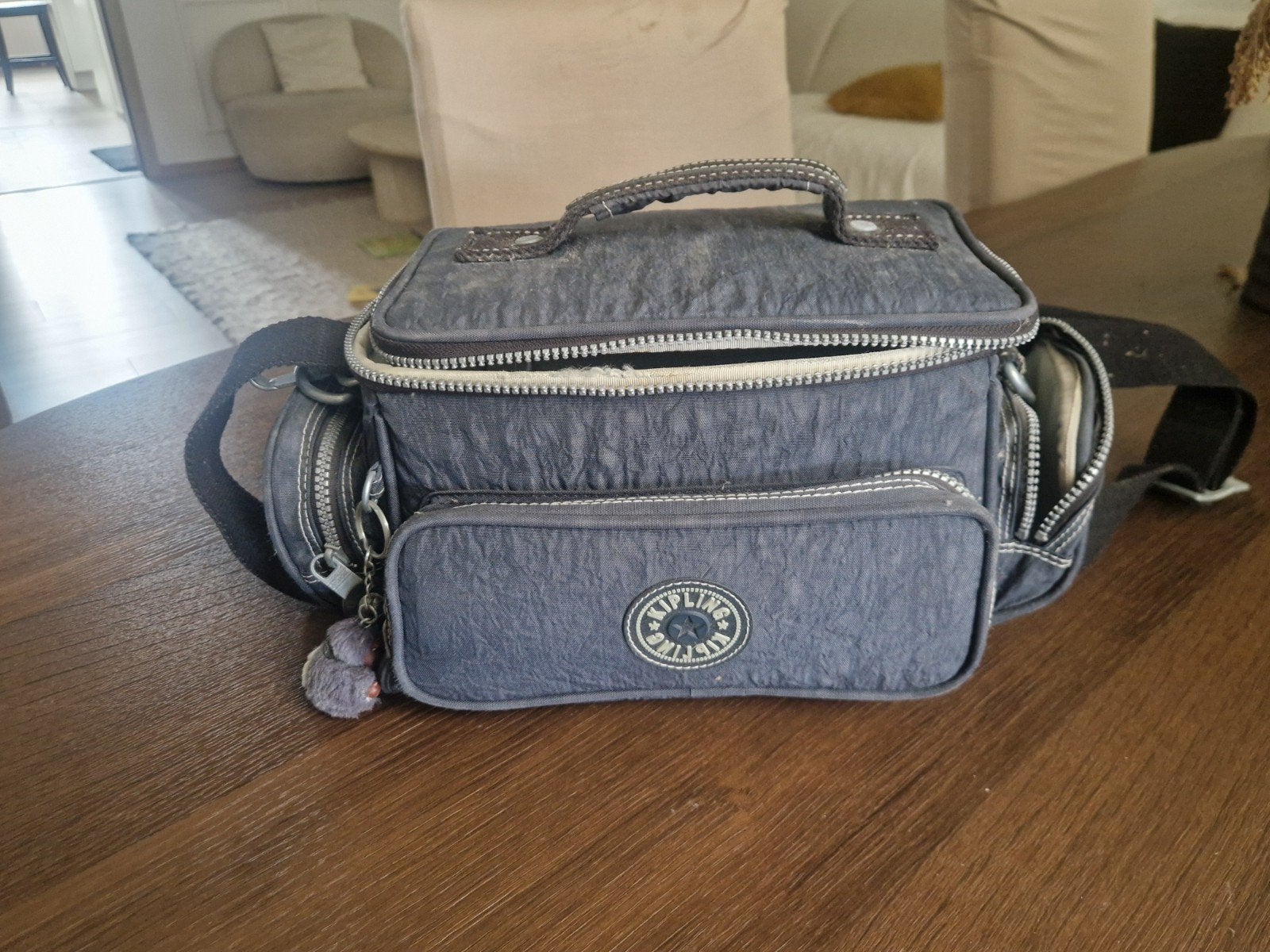 Sac photo, caméra Vintage Kipling Cosmic blue, Autres marques, Enlèvement ou Envoi, Bandoulière, Bleu