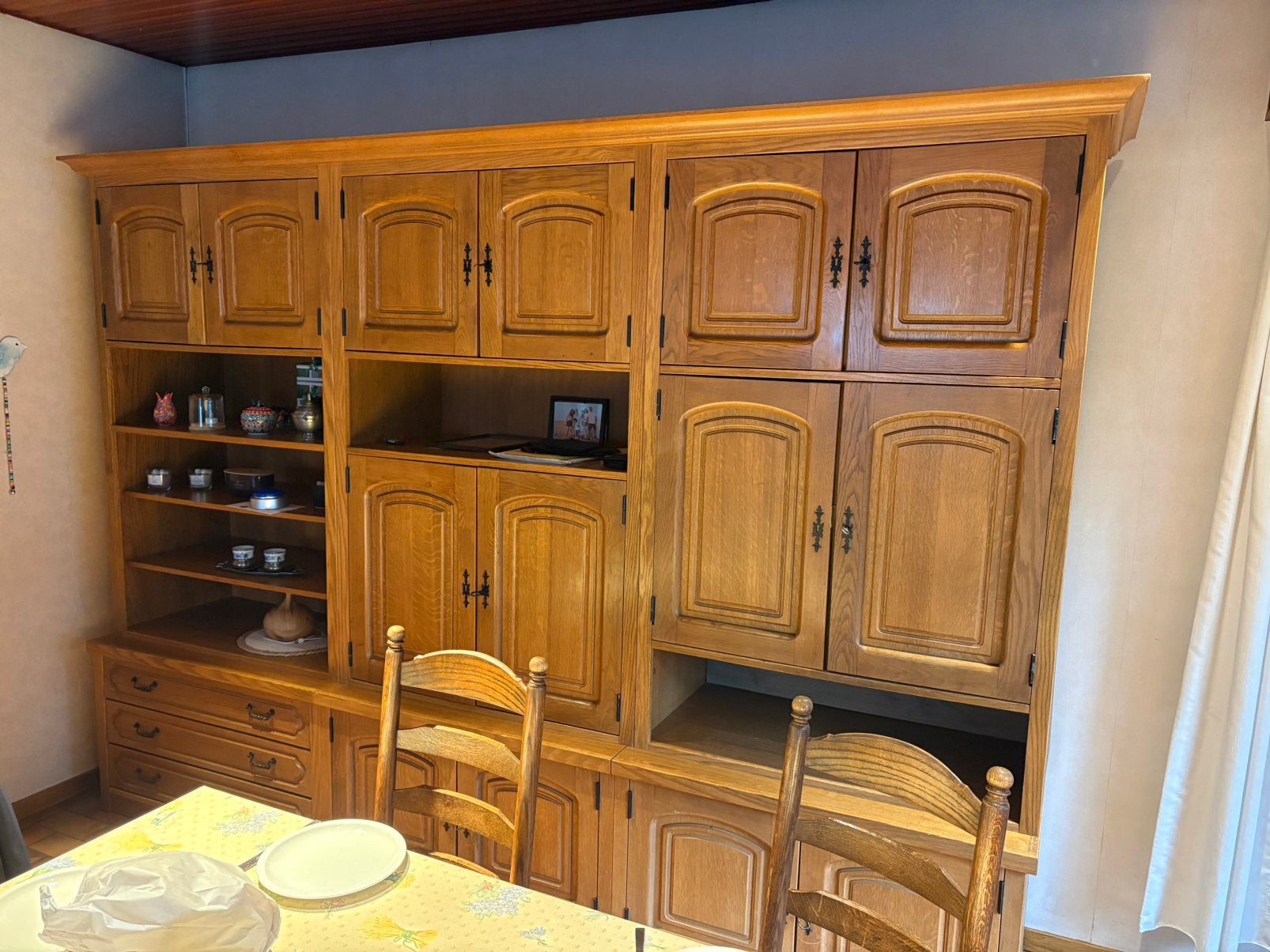 Eiken dressoir kast, Huis en Inrichting, Ophalen, 250 tot 300 cm, Gebruikt, 200 cm of meer