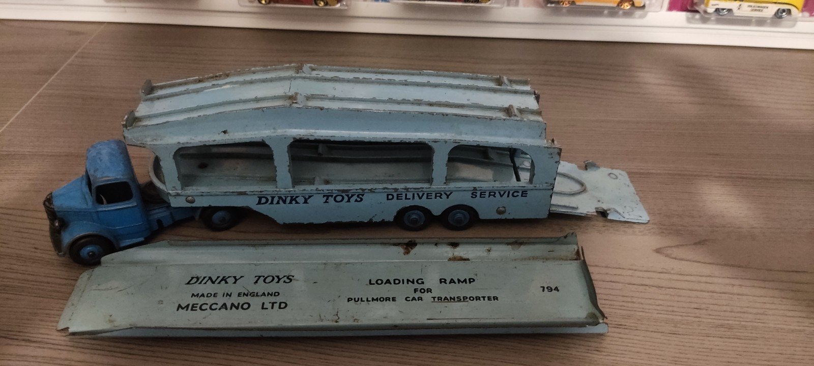 Dinky toys pullmore car transporter met loading ramp, Enlèvement ou Envoi, Dinky Toys