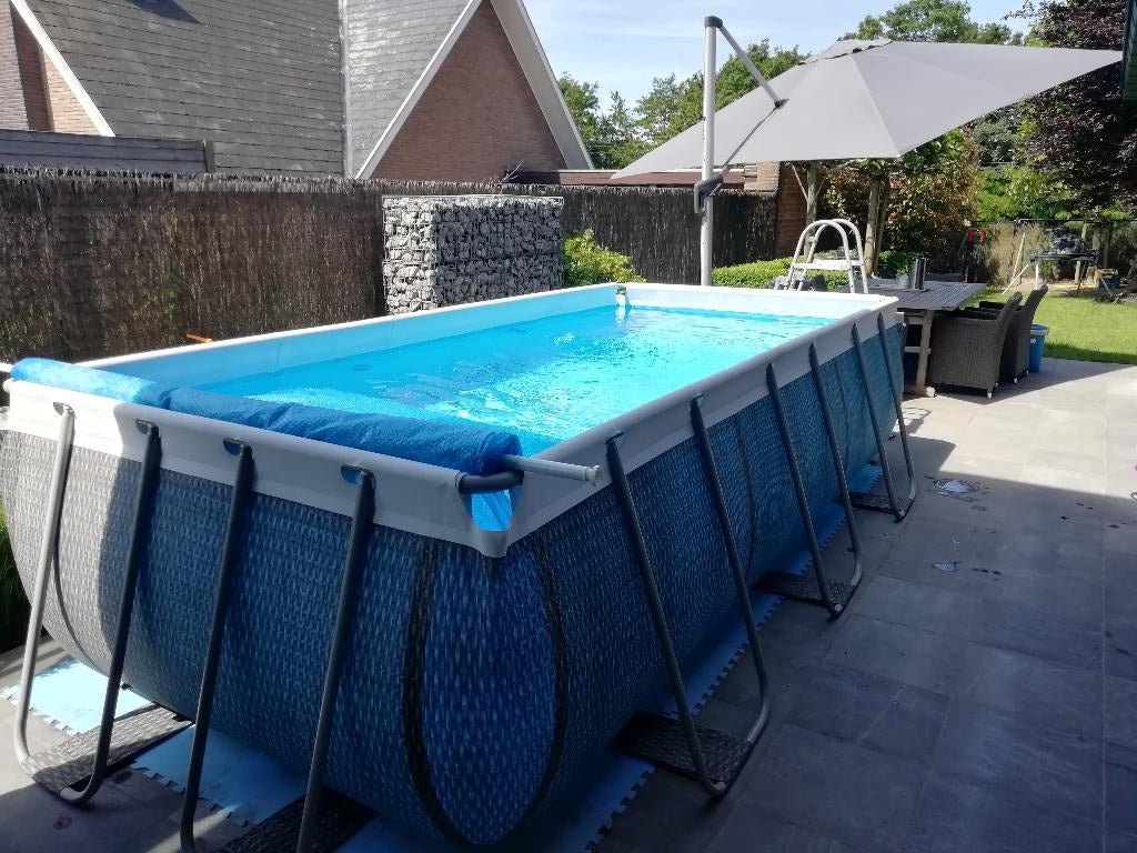 Bestway zwembad 412x201x122cm, Tuin en Terras, Gebruikt, 200 tot 300 cm, Rechthoekig, Ophalen