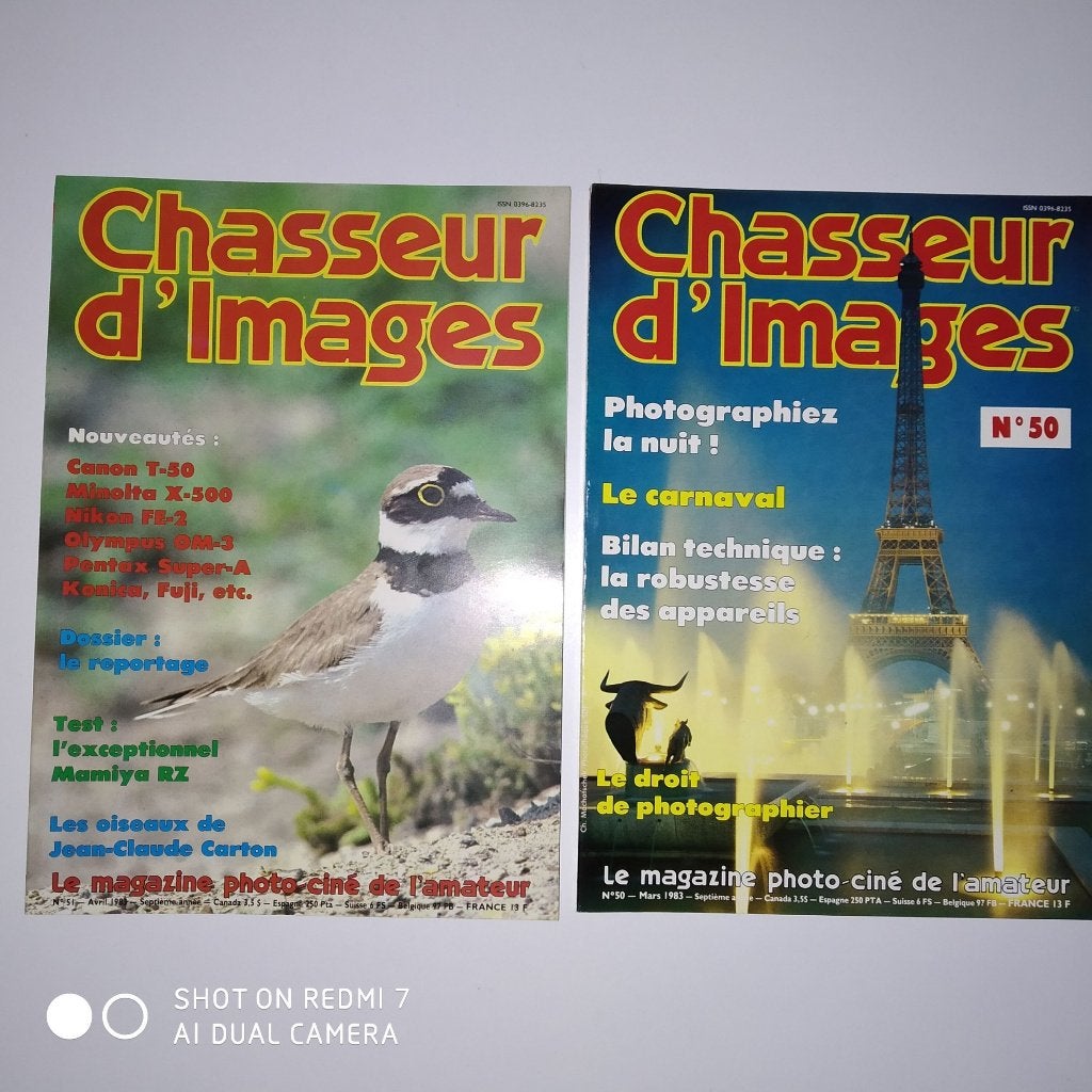 CHASSEUR D'IMAGES magazine lot de 2 03-04/83., Boeken, Tijdschriften en Kranten, Gelezen, Sport en Vrije tijd, Ophalen of Verzenden