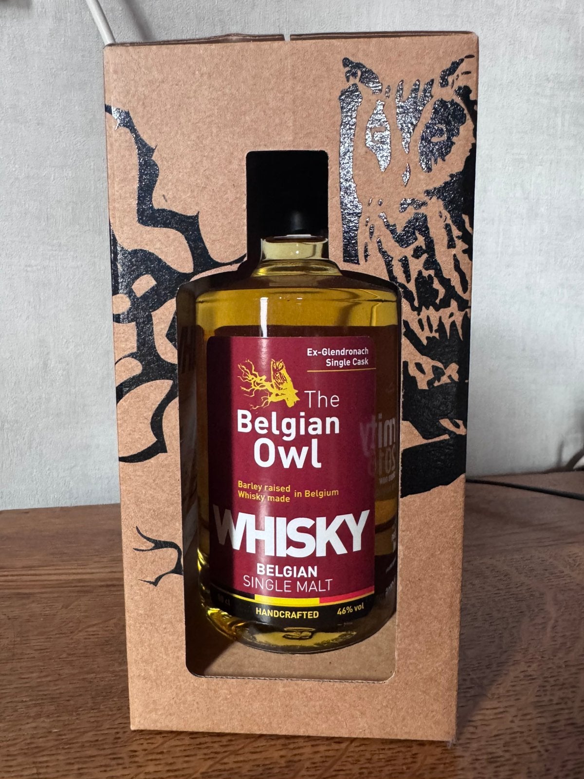 Rare: Belgian Owl Whisky 36 mois Ex. Glendronach, Ophalen of Verzenden, Zo goed als nieuw