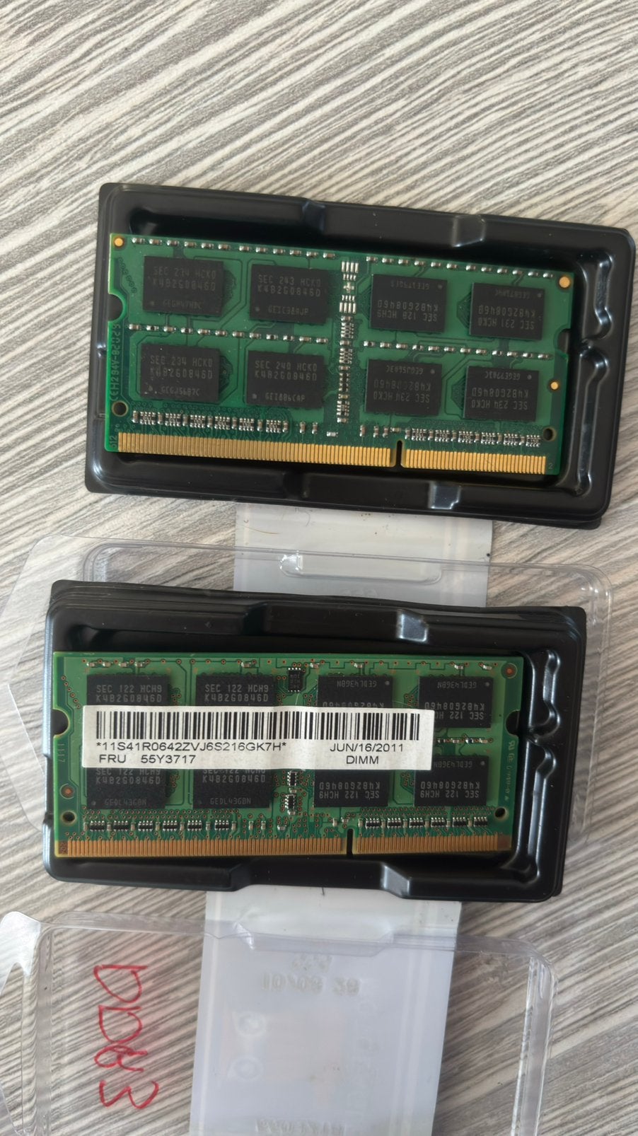 RAM Samsung sodimm 4Go 2Rx8 PC3-10600S - 2 pièces, Enlèvement ou Envoi, DDR3, Utilisé, Laptop