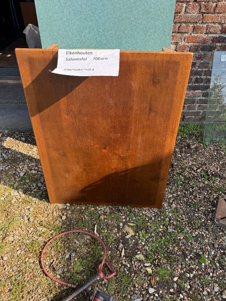 Eikenhouten salontafel, 50 – 75, Gebruikt, 50 tot 100 cm, Eikenhout