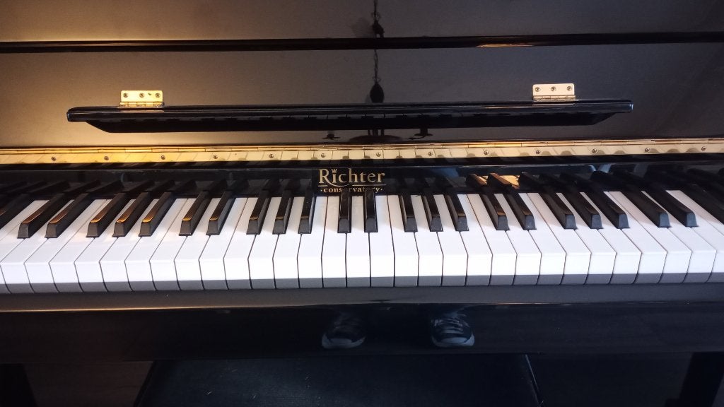 Piano, Muziek en Instrumenten, Ophalen, Gebruikt, Zwart, Piano