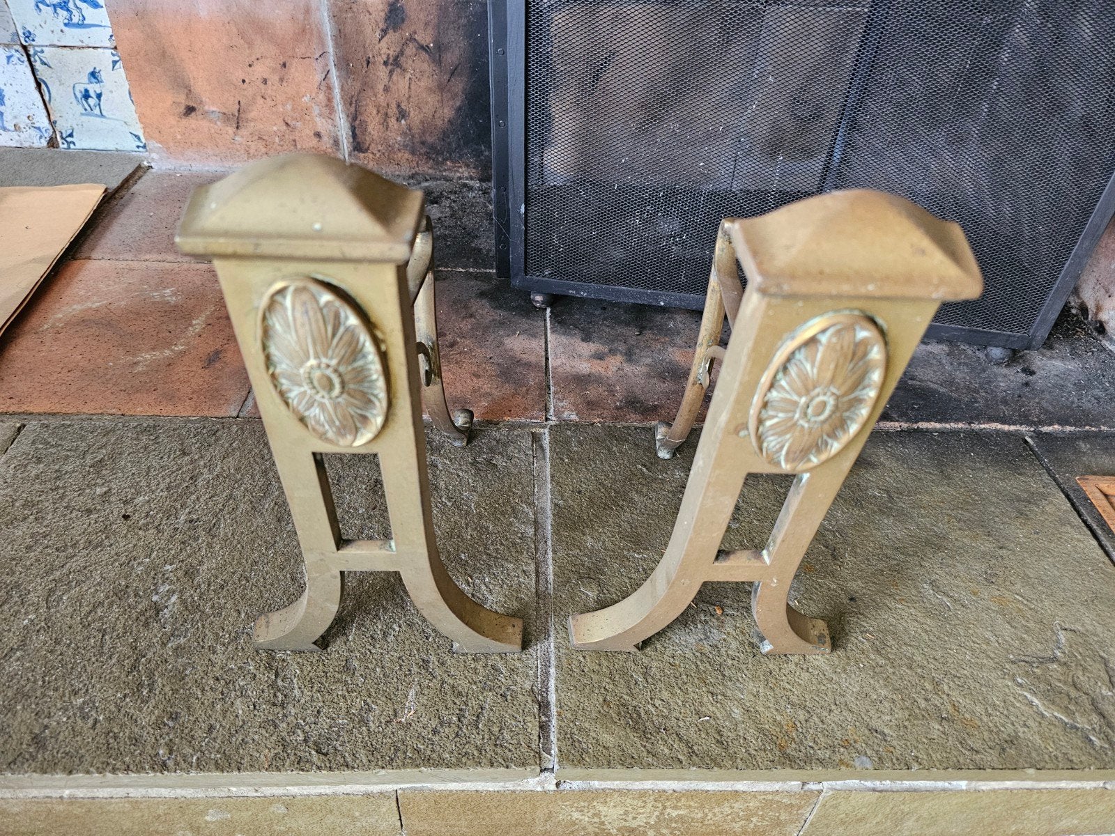 paire ancienne de fers à cheveux ou de blocs de feu en laito, Maison & Meubles, Enlèvement ou Envoi