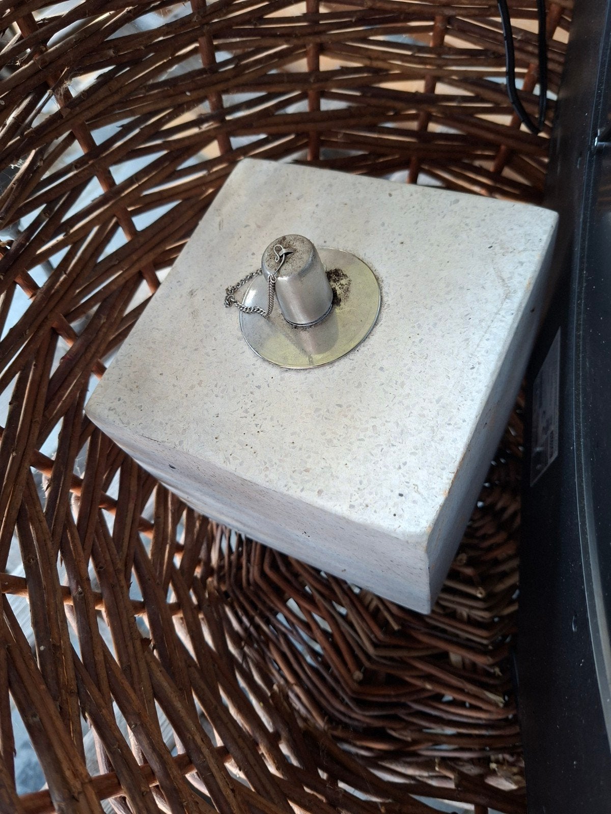 Olielamp in stenen kubusvorm tuin nieuw, Tuin en Terras, Ophalen