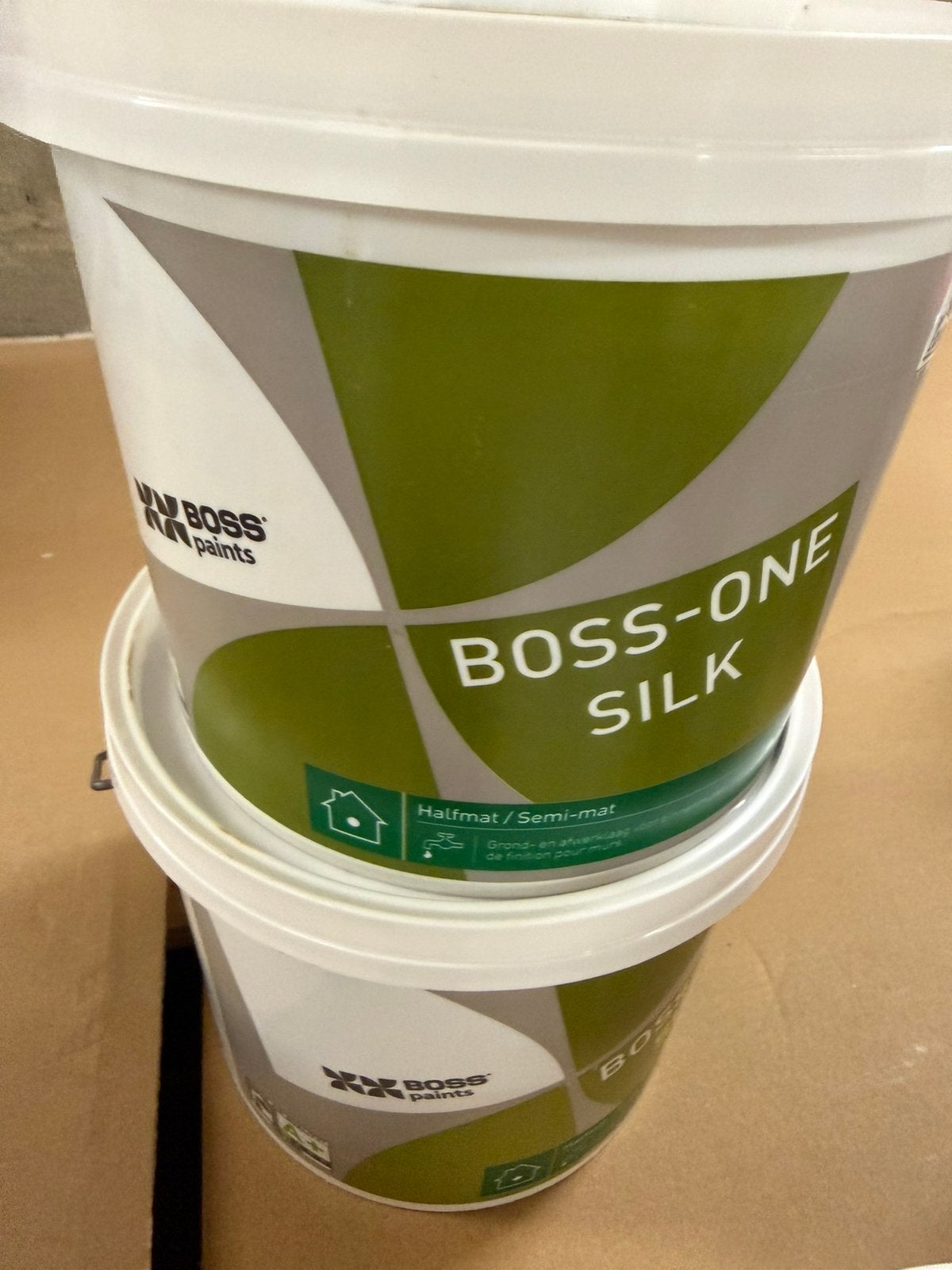 Boss mosterdkleurige muurverf 2,5liter, Enlèvement, Neuf, Peinture acrylique