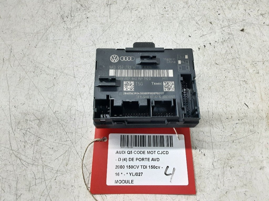 UNITE ELECTRONIQUE Audi Q5 (8RB) (8K0959792H), Mevr. I. Hauben, Audi, Utilisé, Rue de l'Espoir 34 34
4030  GRIVEGNÉE, BE