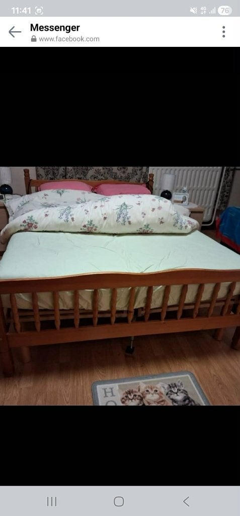Lit 2 personnes 140/200 avec sommier électrique et matelas, 140 cm, Enlèvement, Utilisé, Sommier