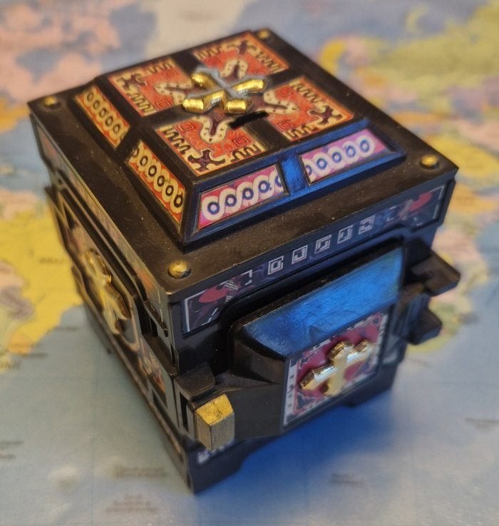 Goocheltrucs Golden Skull kist, Ophalen of Verzenden, Zo goed als nieuw, Fopartikel