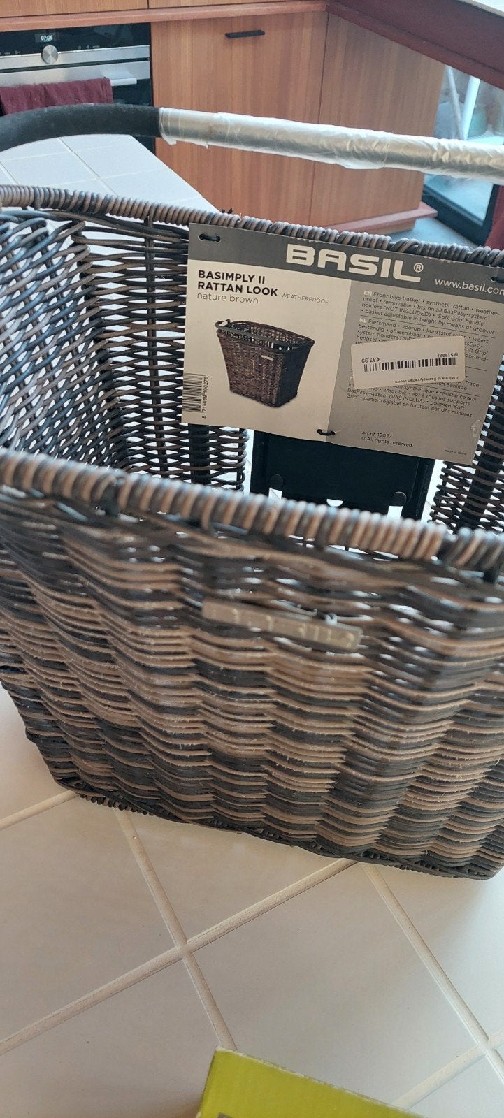 Nieuwe fietsmand Basil, Basimply II Rattan Look, Fietsen en Brommers, Fietsaccessoires | Fietsmanden, Ophalen, Fietsmand