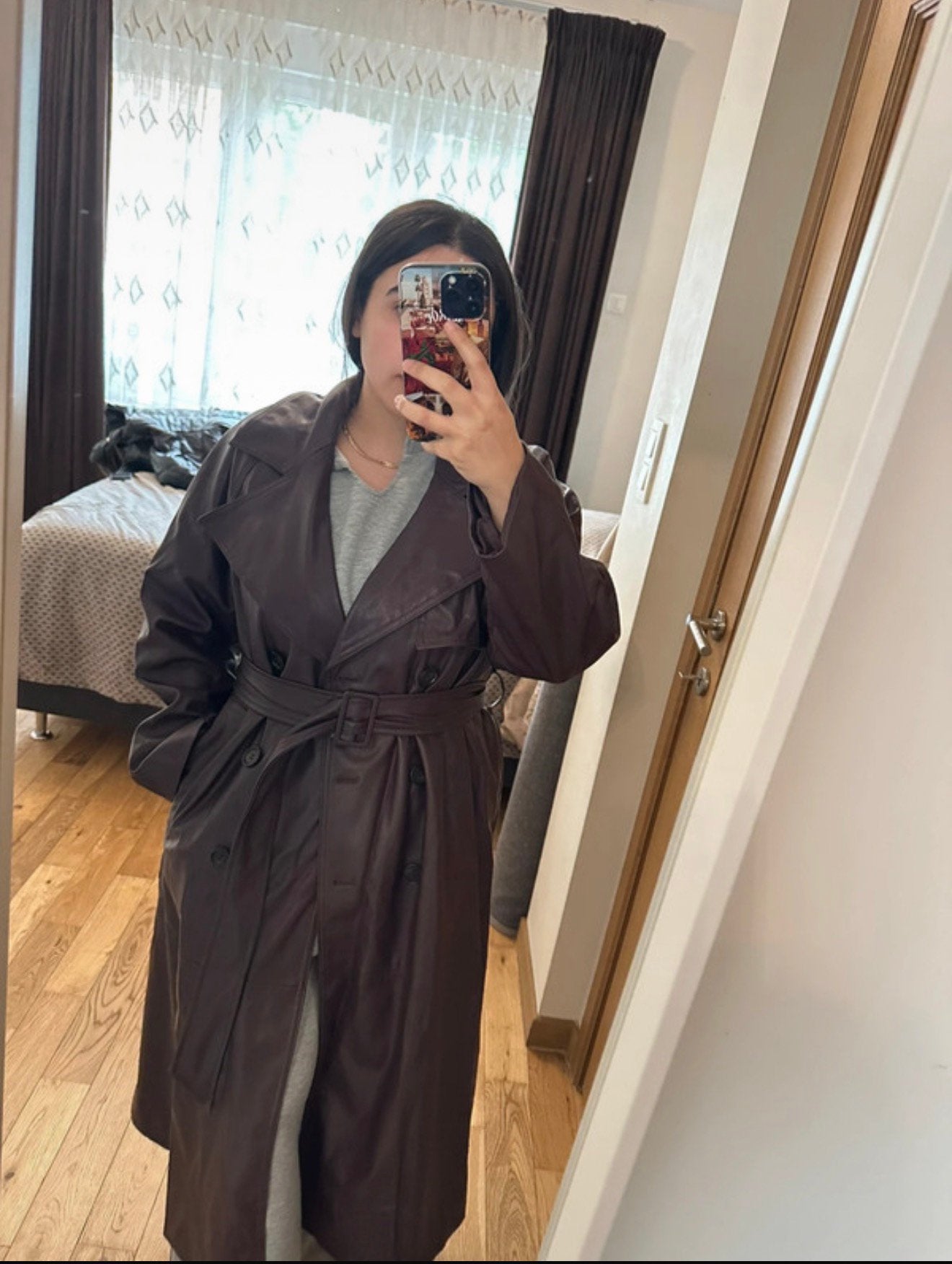 Trench large couleur aubergine neuve, Kleding | Dames, Jumpsuits, Ophalen of Verzenden, Nieuw