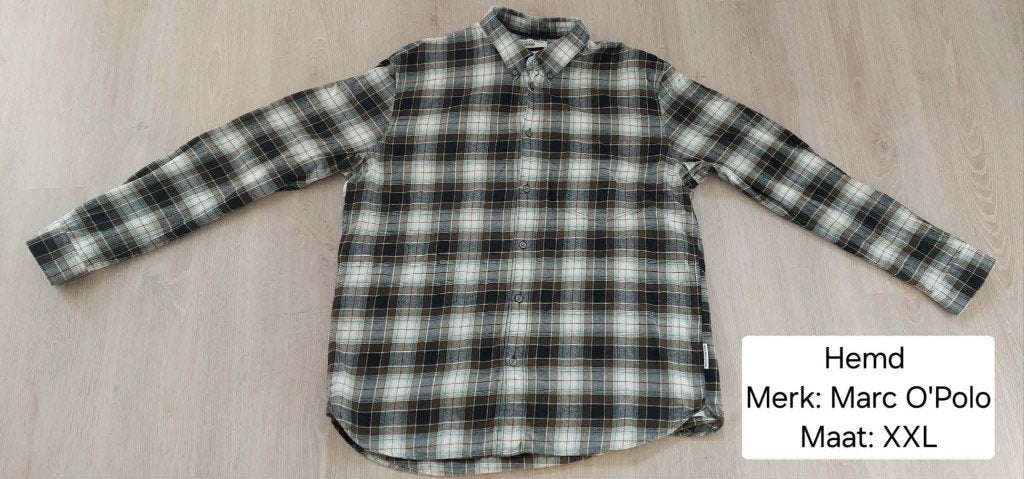 Hemd heren: Marco O'Polo maat XL (NIEUW), Kleding | Heren, Overhemden, Ophalen of Verzenden, Nieuw, Meerkleurig, Marc' O Polo