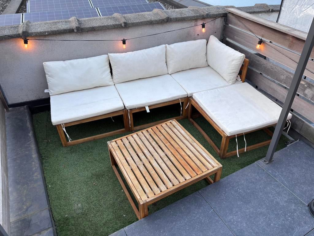 Ensemble de jardin et de salon VidaXL, Banque, Utilisé, Bois, Sets de jardin