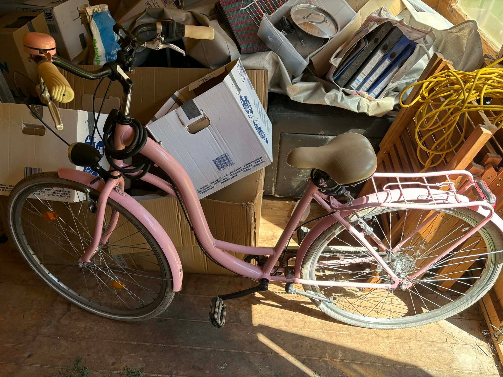 Meisjes fiets roze 26 inch, Fietsen en Brommers, Ophalen, Gebruikt, Velgrem, Versnellingen