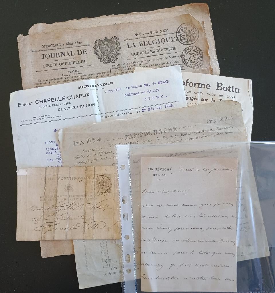 Ephemera divers: lot 6 stuks, Antiek en Kunst, Antiek | Boeken en Manuscripten, Ophalen of Verzenden