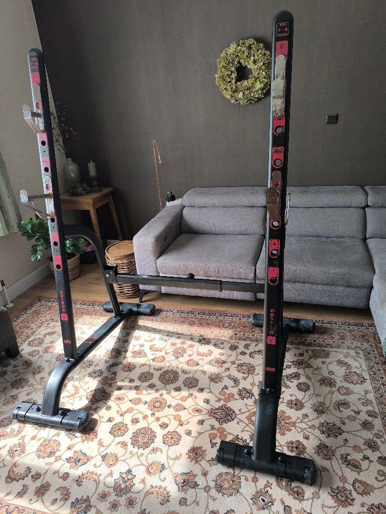 Grand Squat Rack bench press domyos, Enlèvement, Utilisé, Bras