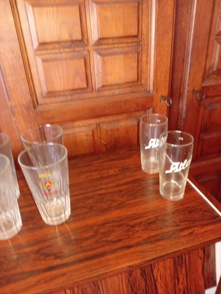 Oude bierglazen, Verzamelen, Ophalen, Zo goed als nieuw, Bierglas
