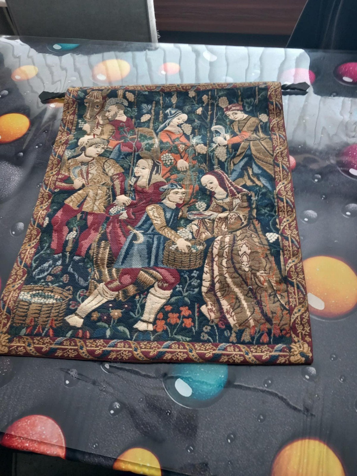 Mooi oud geweven doek wandtapijt, Ophalen of Verzenden
