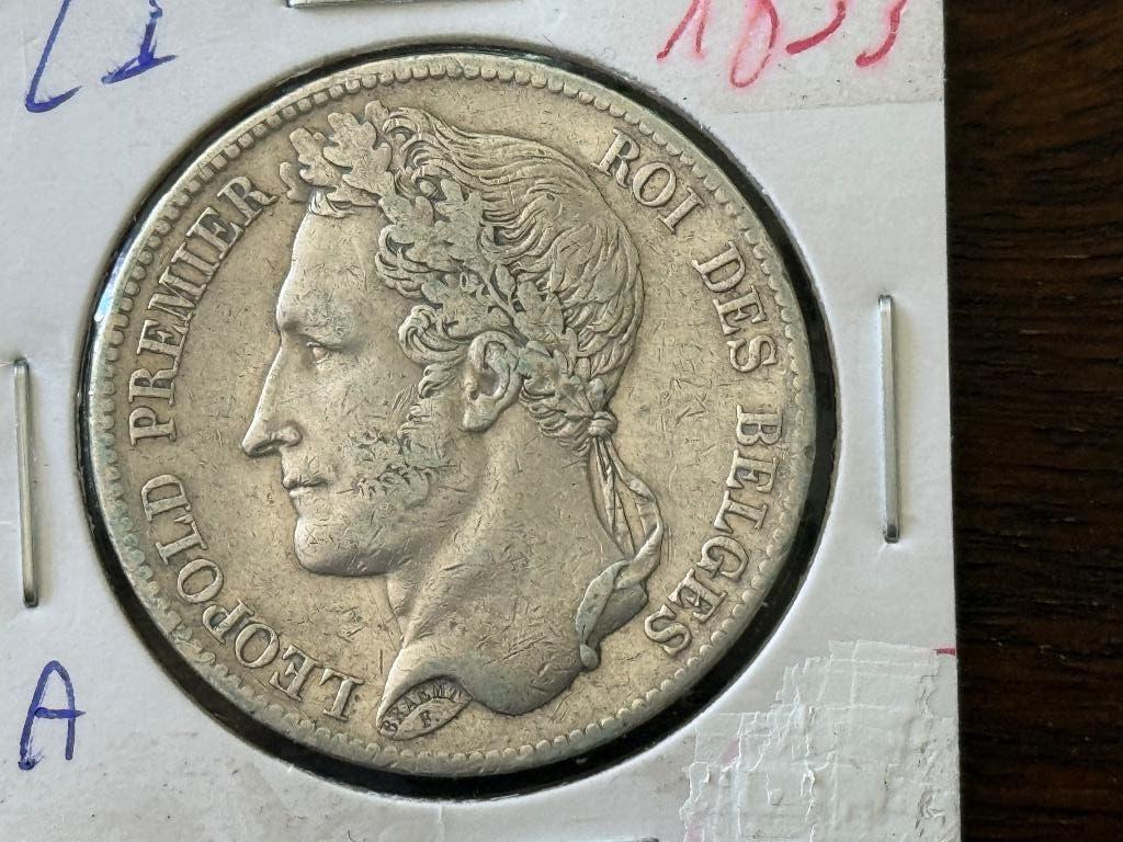 5 Frank 1833 A leopold l***GERESERVEERD+++, Verzenden, Zilver, Losse munt, Zilver