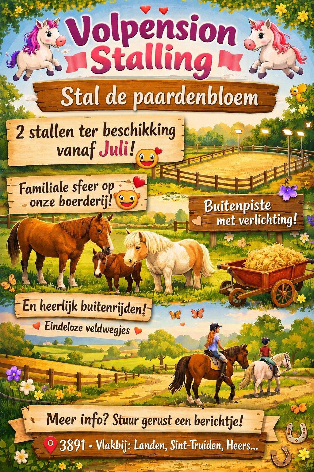 Pensionstalling te huur Gingelom, Dieren en Toebehoren