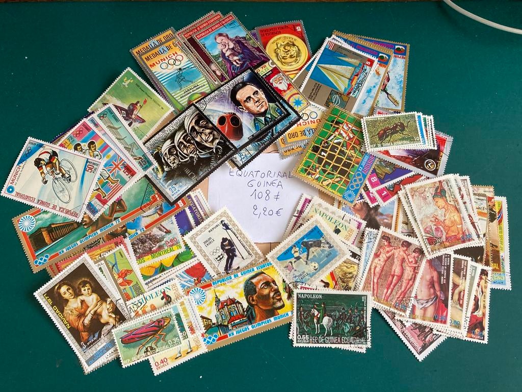 Lot postzegels Equatoriaal Guinea, Ophalen of Verzenden, Gestempeld
