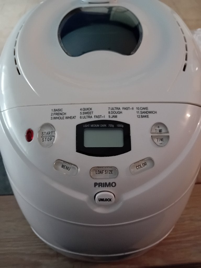 Broodbakmachine, Elektronische apparatuur, 800 tot 1200 gram deeg, Ophalen, Zo goed als nieuw, Met timer