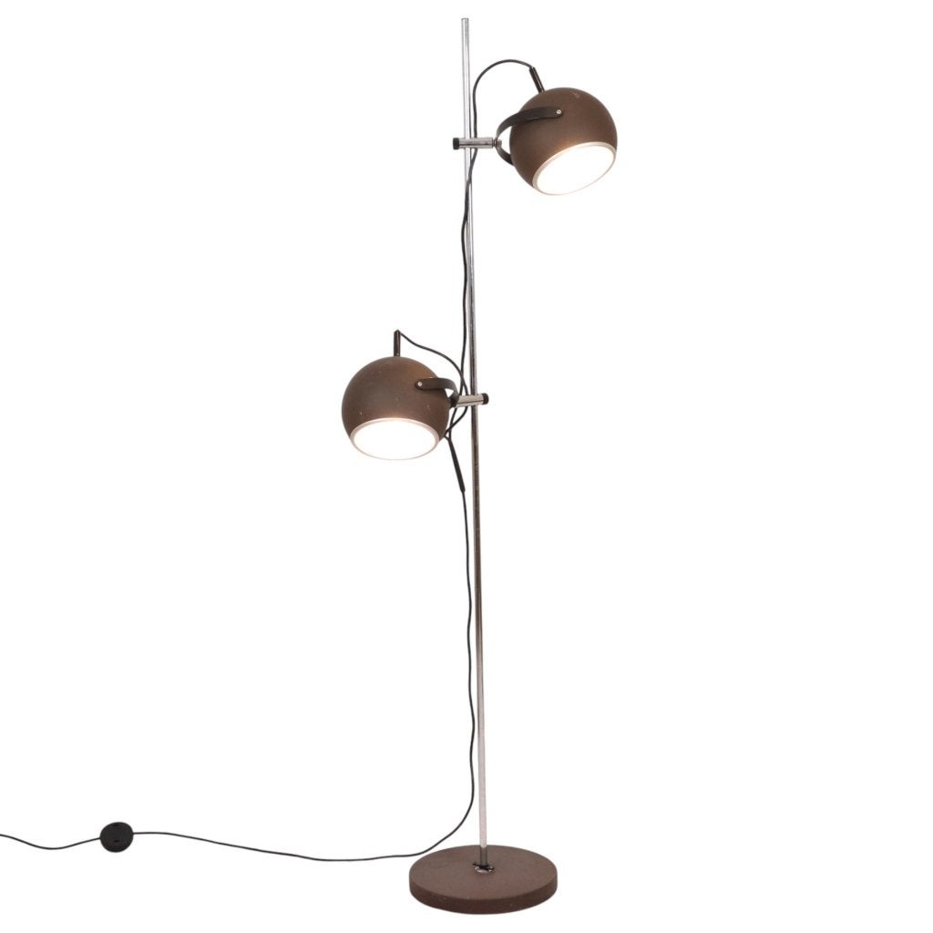 Vintage Eye Ball Vloerlamp Space Age Design 150cm, Maison & Meubles, Lampes | Lampadaires, Enlèvement, Nvt, 100 à 150 cm, Métal