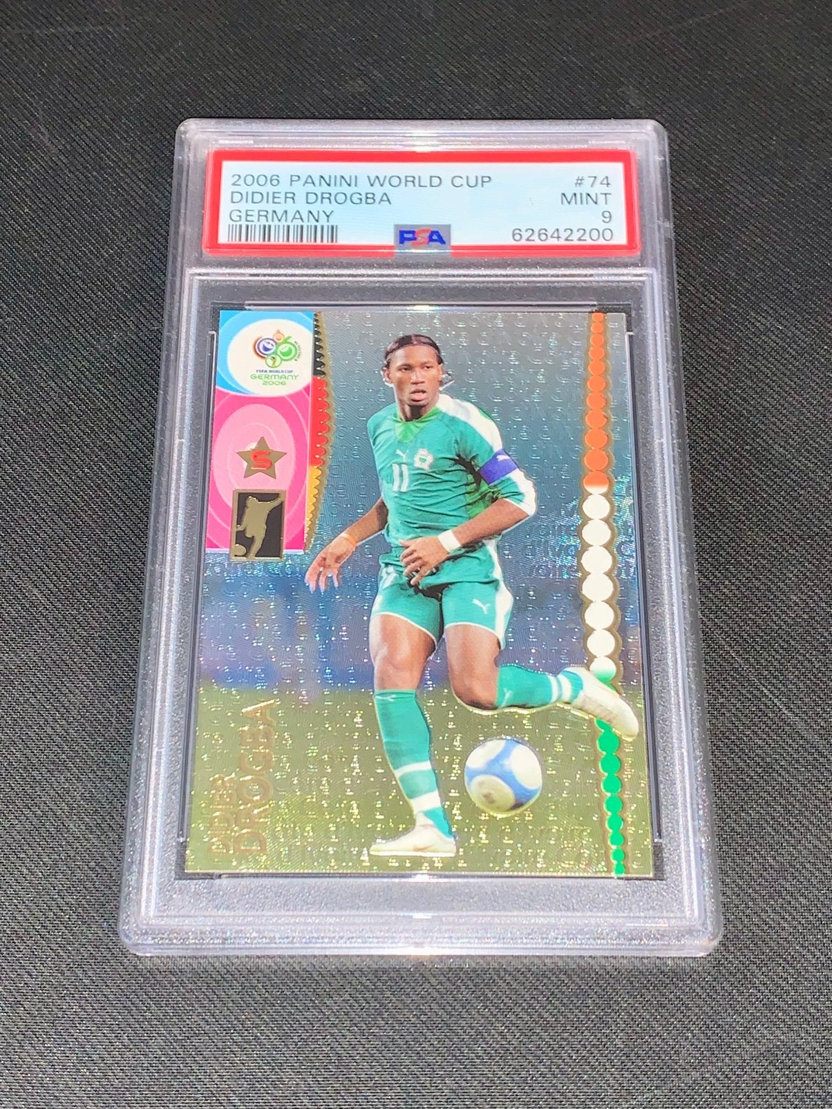 2006 PANINI WORLD CUP DIDIER DROGBA GERMANY MINT PSA 9 Card, Enlèvement ou Envoi, Comme neuf, Image