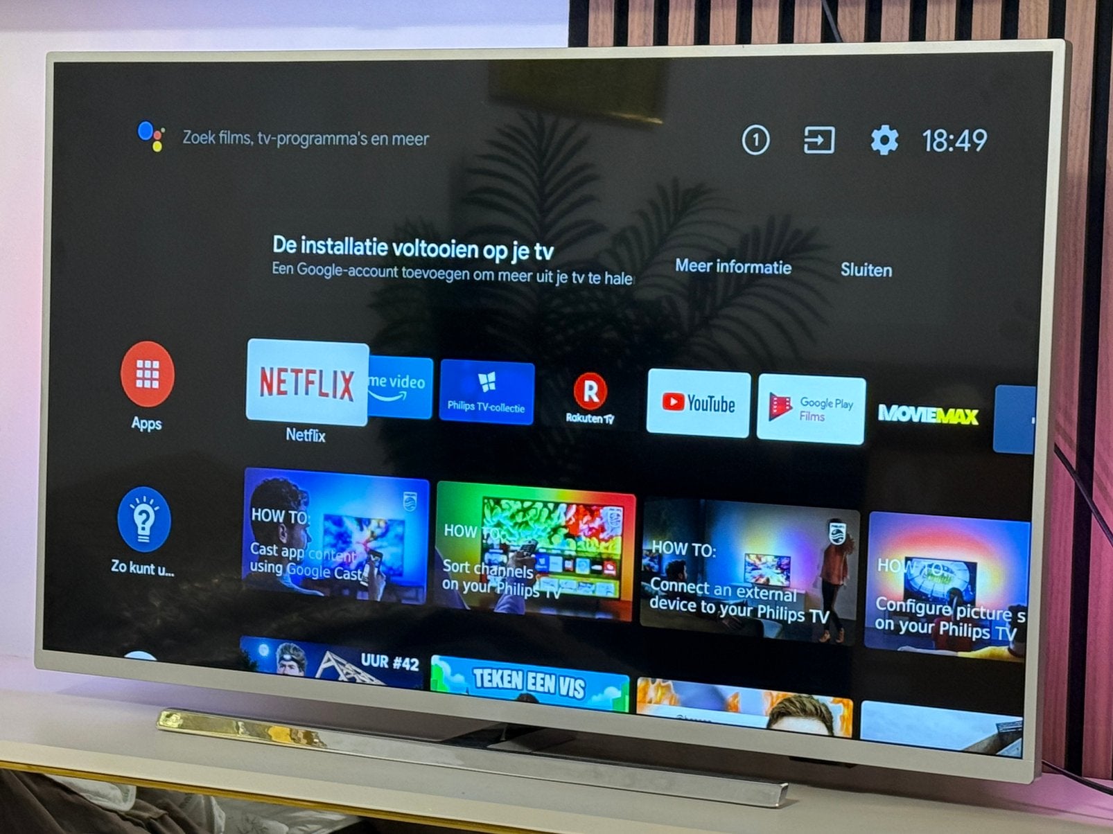 SMART TV PHILIPS 43inch QLED, Ophalen, Zo goed als nieuw, QLED, Philips