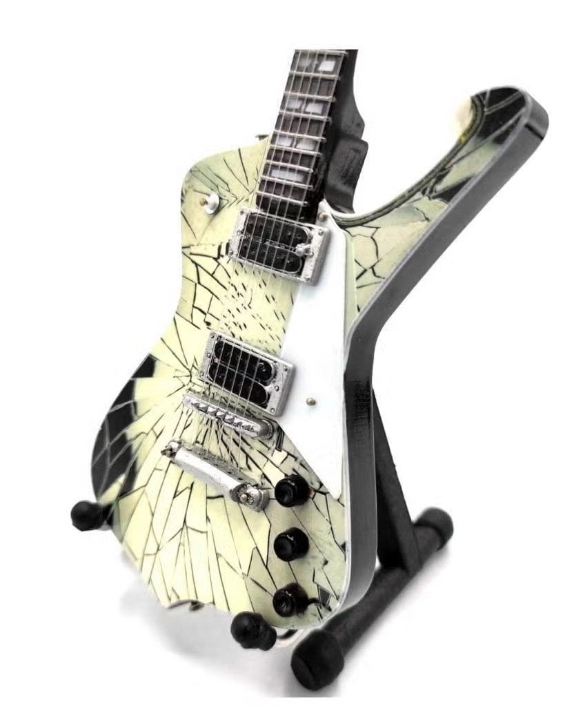 Miniatuurreplica Ibanez Cracked Mirror gitaar P Stanley KISS, Enlèvement ou Envoi, Neuf, Guitare acoustique