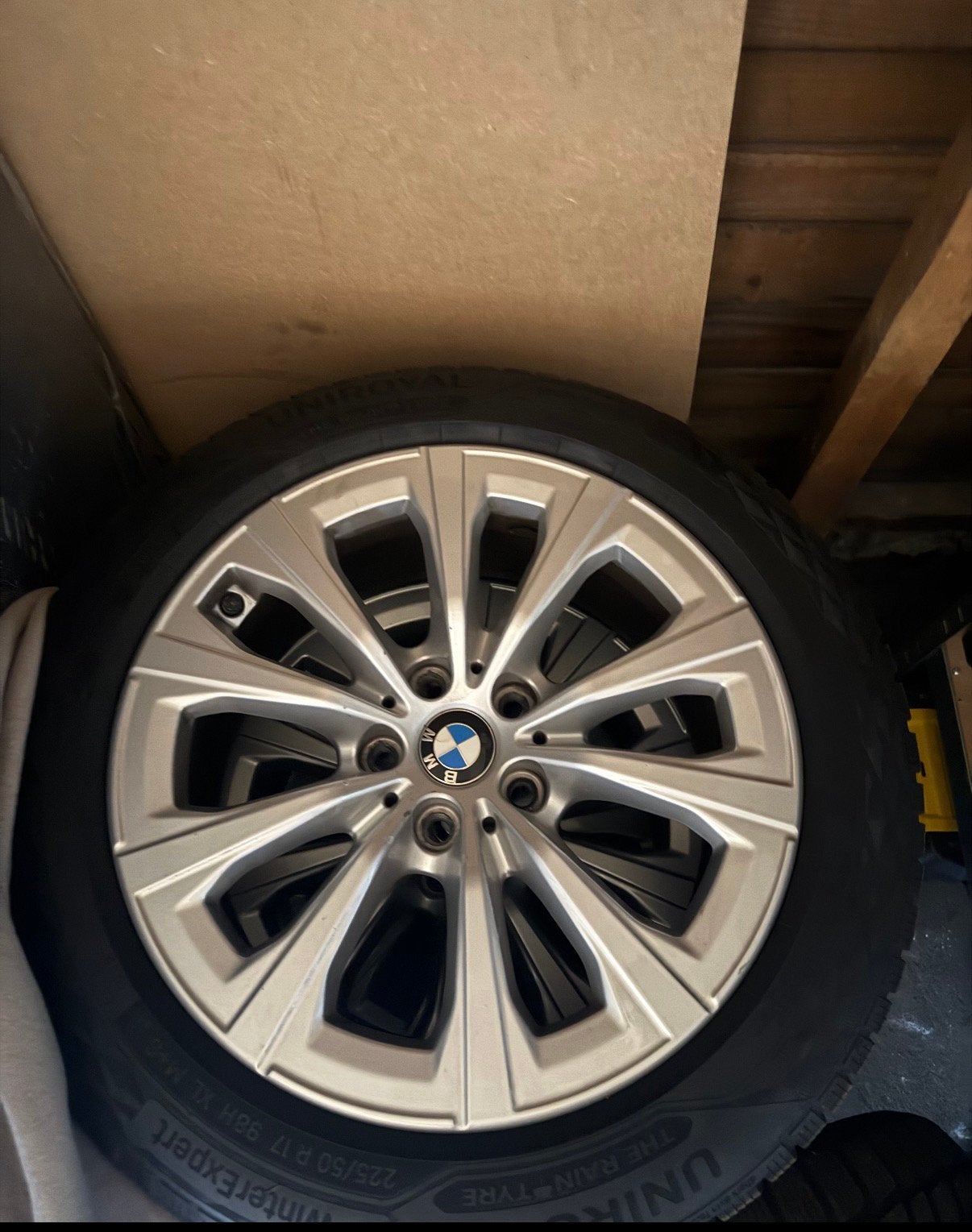 BMW velgen+winterbanden, Auto-onderdelen, Ophalen, Gebruikt, Velg(en), 17 inch