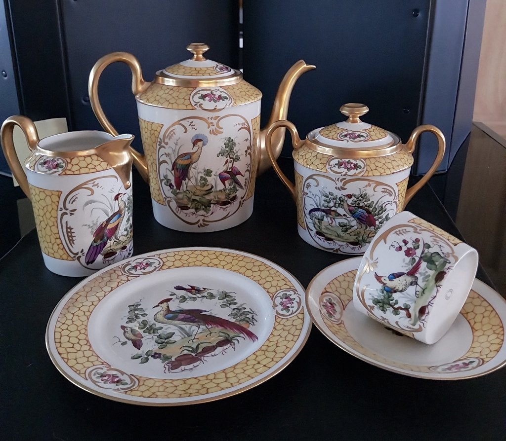 Vintage porselein koffieservies, Ophalen