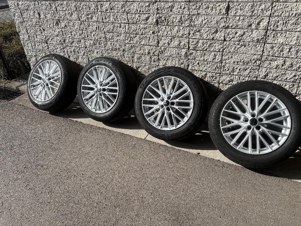 17 inch VW alu borbet velgen met banden, Ophalen, Gebruikt, Banden en Velgen, 17 inch
