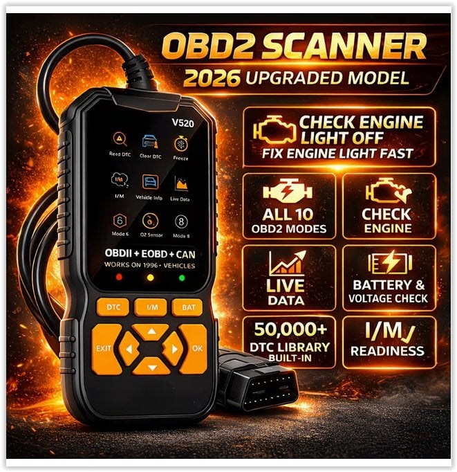 V520 Scanner OBD2 Robuste Outil de Diagnostic Automobile Pro, Enlèvement ou Envoi, Neuf