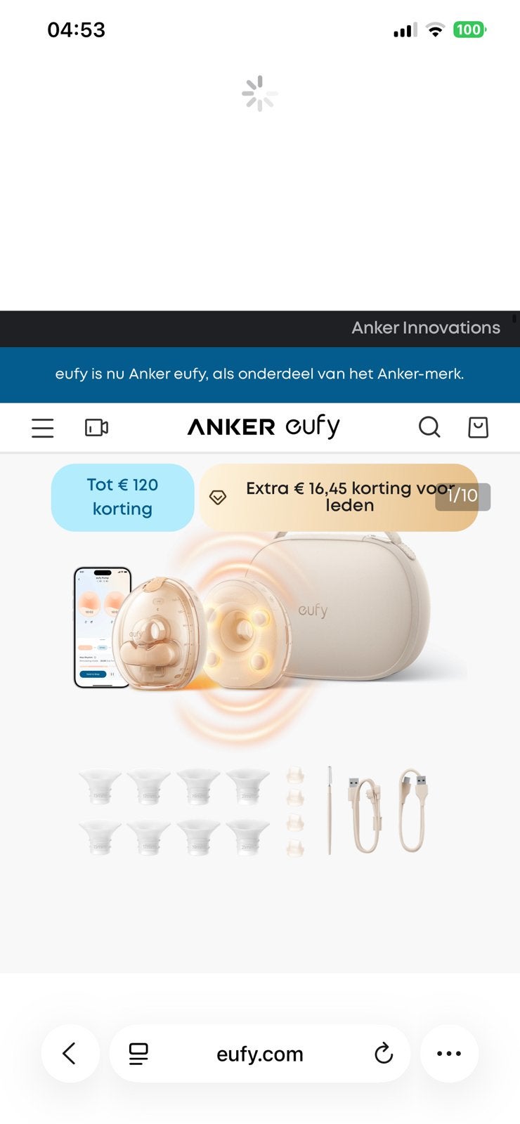 Splinternieuwe Eufy borstkolf S2 pro, Tickets & Billets