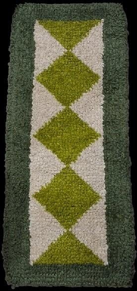 vintage wollen deurmat. handgemaakt., Antiek en Kunst, Ophalen of Verzenden