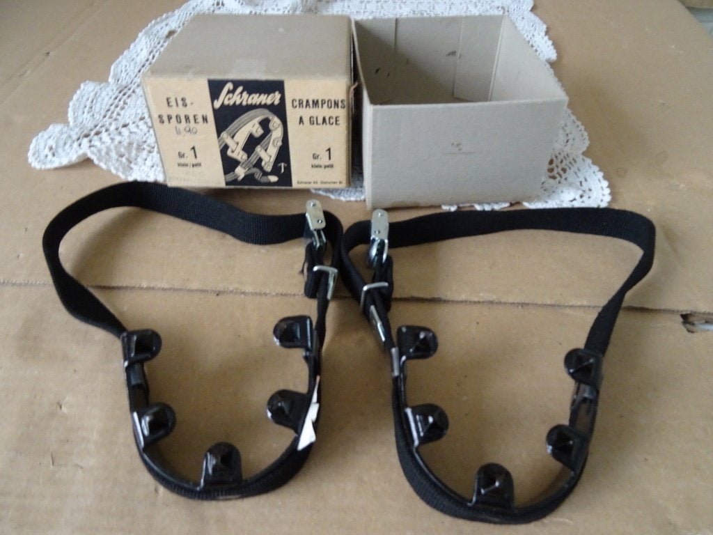 Curiosa vintage Schraner ijssporen eis-sporen Gr. 1 klein, Ophalen of Verzenden
