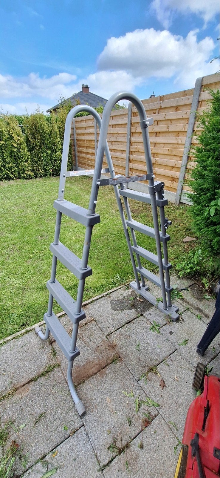 Zwembad ladder, Ophalen, Ladder