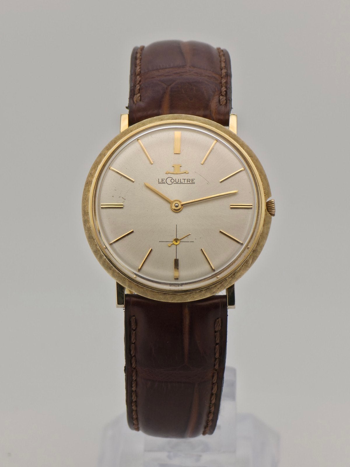 Or massif 14 carats Vintage LeCoultre — Cal. K818/CW, Montre-bracelet, 1930 à 1960, Enlèvement ou Envoi, Or
