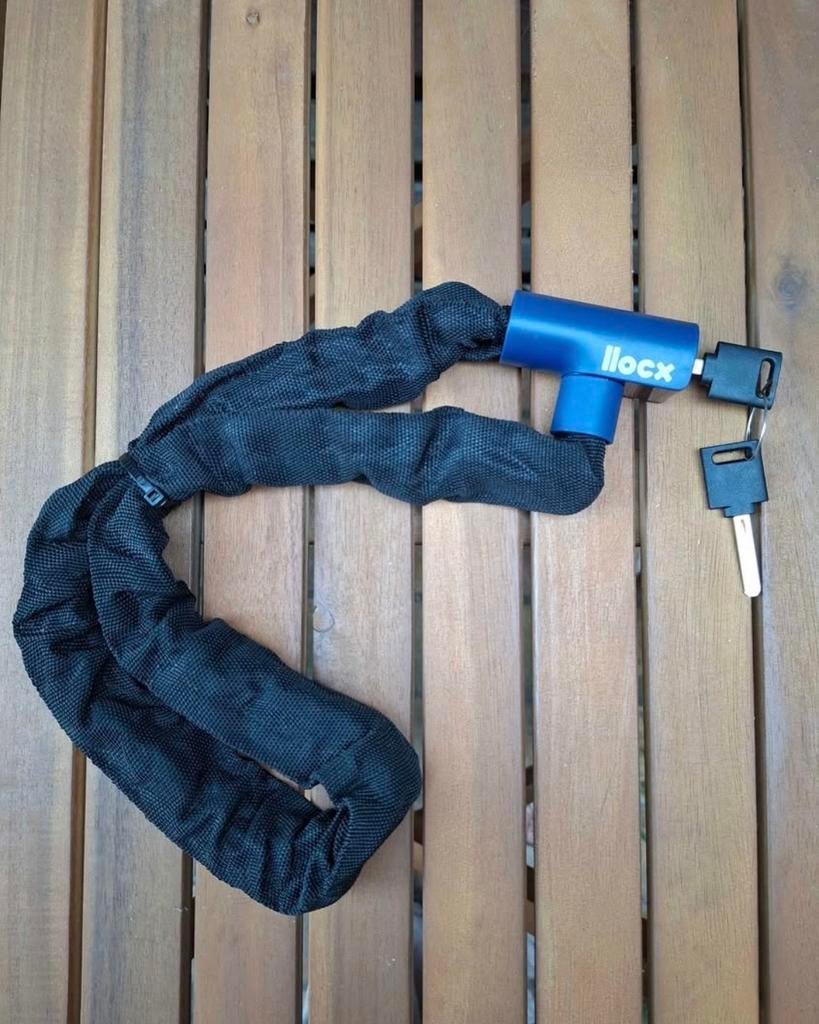 Llocx fietsslot 1m, gehard stalen schakels, 800gr, NIEUW, Fietsen en Brommers, Ophalen of Verzenden