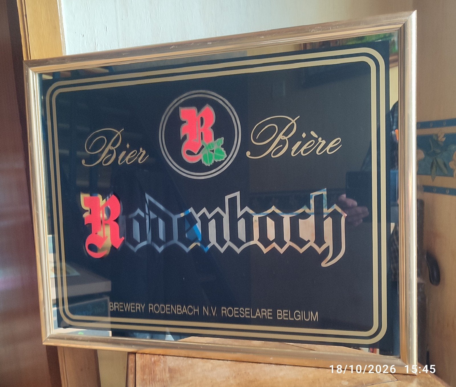 Prachtige spiegel: Rodenbach-bier., Ophalen, Gebruikt, Reclamebord, Plaat of Schild, Overige merken