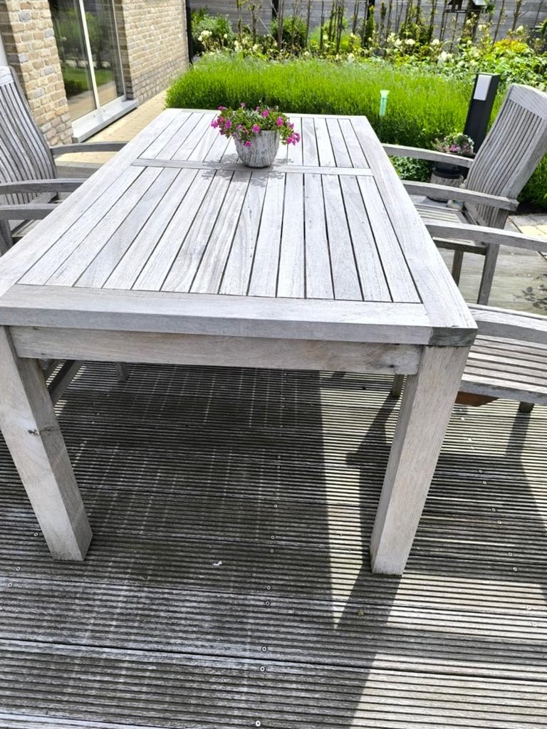 Tuintafel in teak, Tuin en Terras, Ophalen