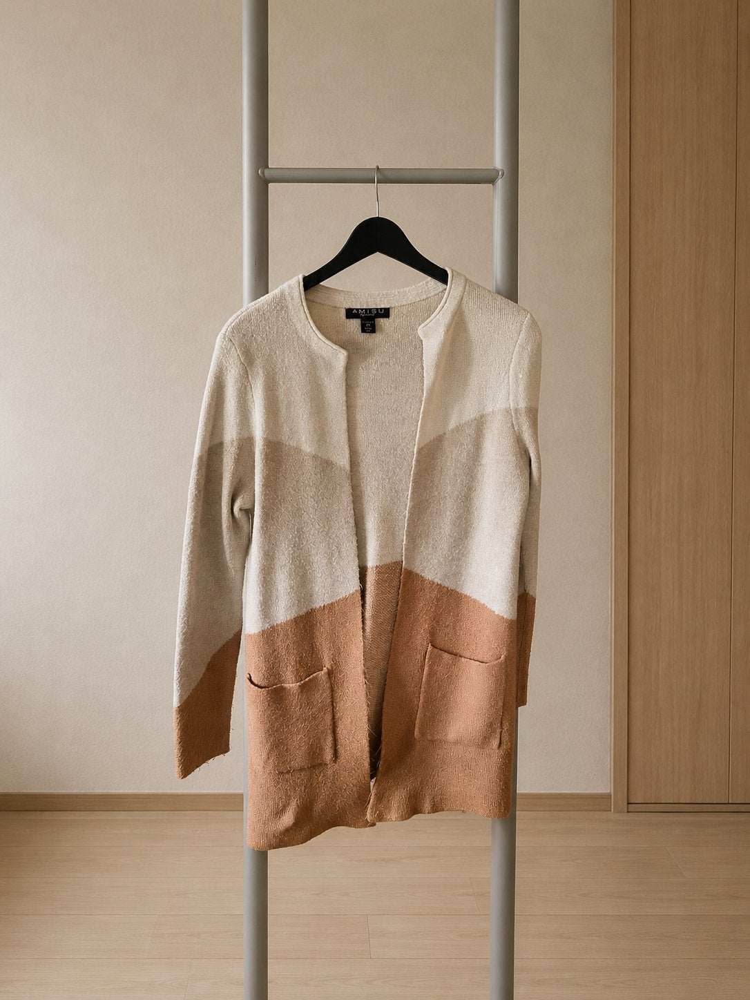 AMISU vest (ecru - beige - roest) maat s, Kleding | Dames, Ophalen of Verzenden, Gedragen, Maat 36 (S), Beige