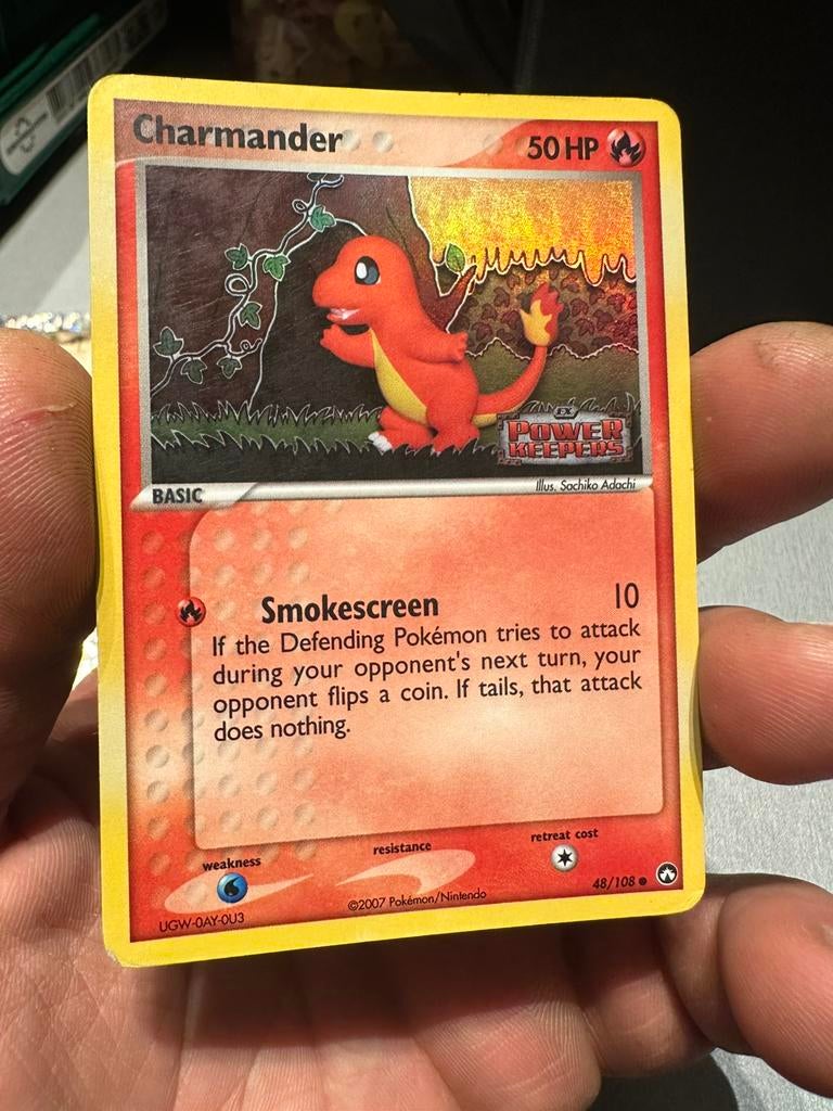 Pokémon Charmander 48/108 Ex Power Keepers holo stamped, Ophalen of Verzenden, Zo goed als nieuw, Losse kaart