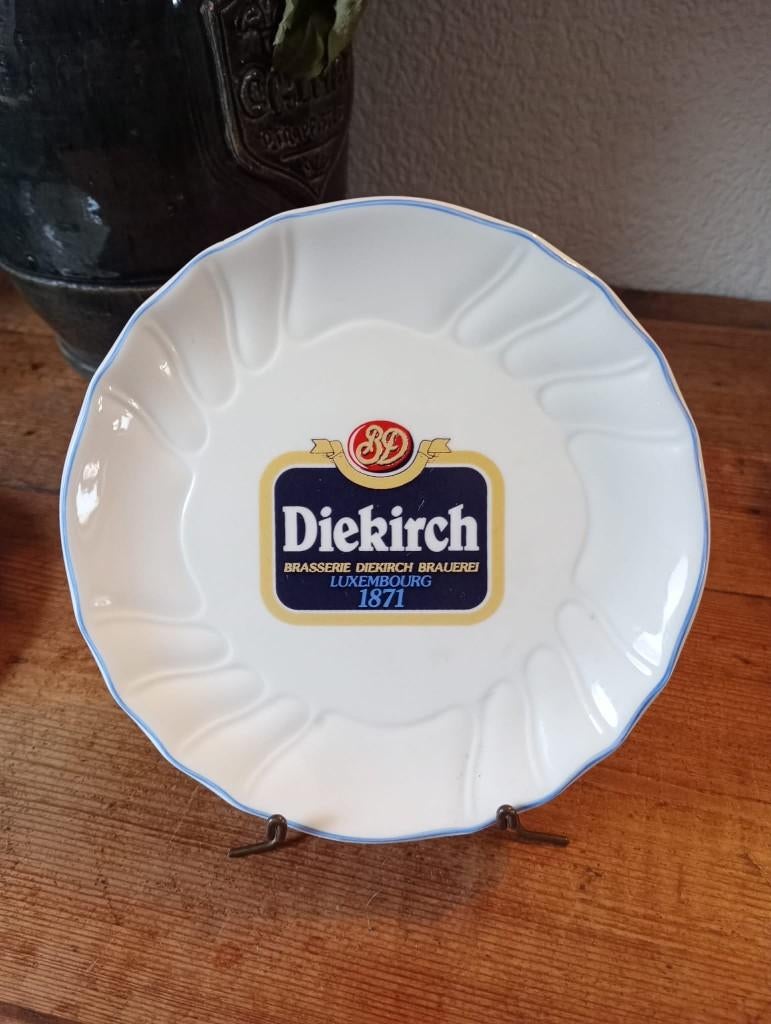 Brasserie bière ramasse monnaies Diekirch Villeroy et Boch, Enlèvement ou Envoi, Comme neuf, Panneau, Plaque ou Plaquette publicitaire