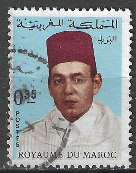 Maroc 1968 - Yvert 542 - Roi Hassan II - 35 s. (ST), Envoi, Maroc, Affranchi